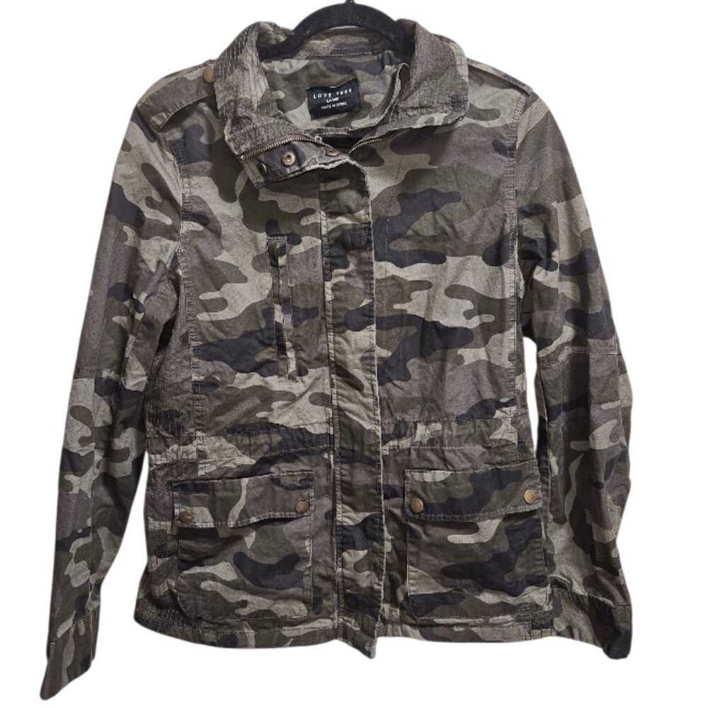 Love Tree Camo Utility Jacket Military Army Green Large